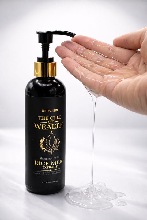 JINDA Herb by The Cult of Wealth  Rice Milk Fresh Mee Leaf & Pro-Vit B5 Shampoo