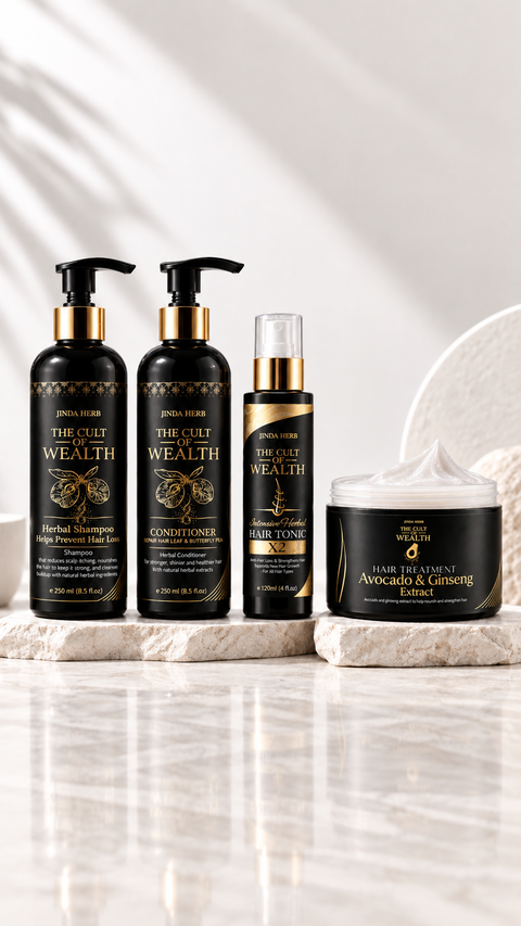 PREORDER THE CULT OF WEALTH × JINDA HERB FRESH MEE LEAF & AVOCADO HAIR RITUAL SET